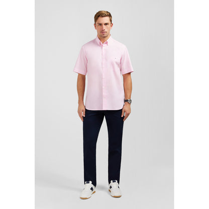 Eden Park Pink Short Sleeve Gingham Shirt