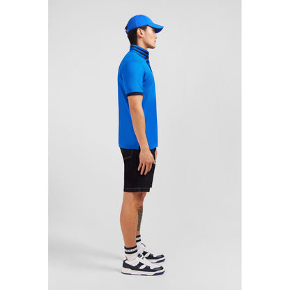 Eden Park Royal Blue Short-Sleeved Polo Shirt With Contrasting Accents