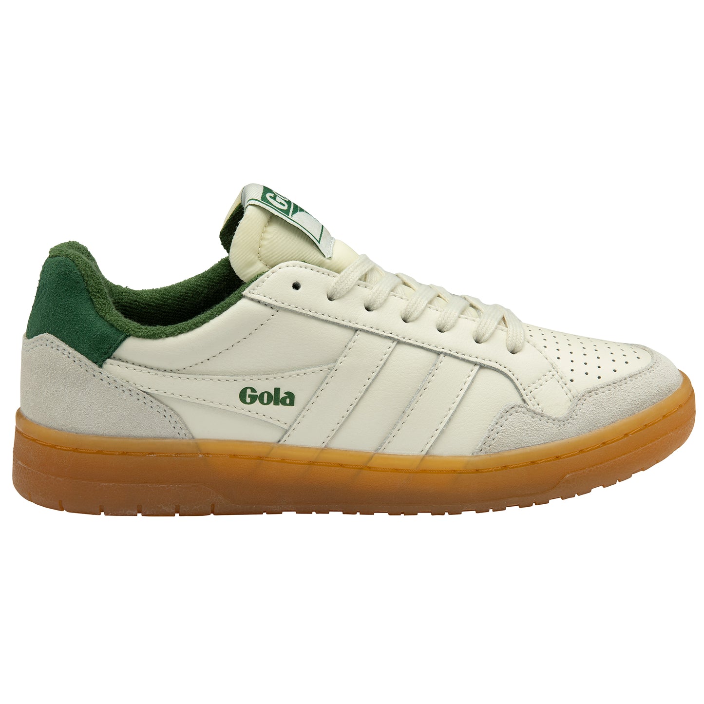 Gola CLB572AN Eagle 86 Off White/Evergreen/Gum Trainers