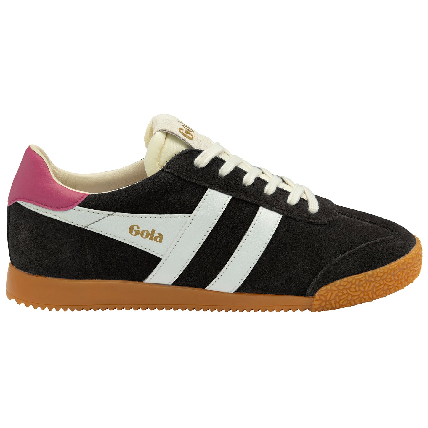 Gola Elan Black/Off White/Fuchsia Trainers