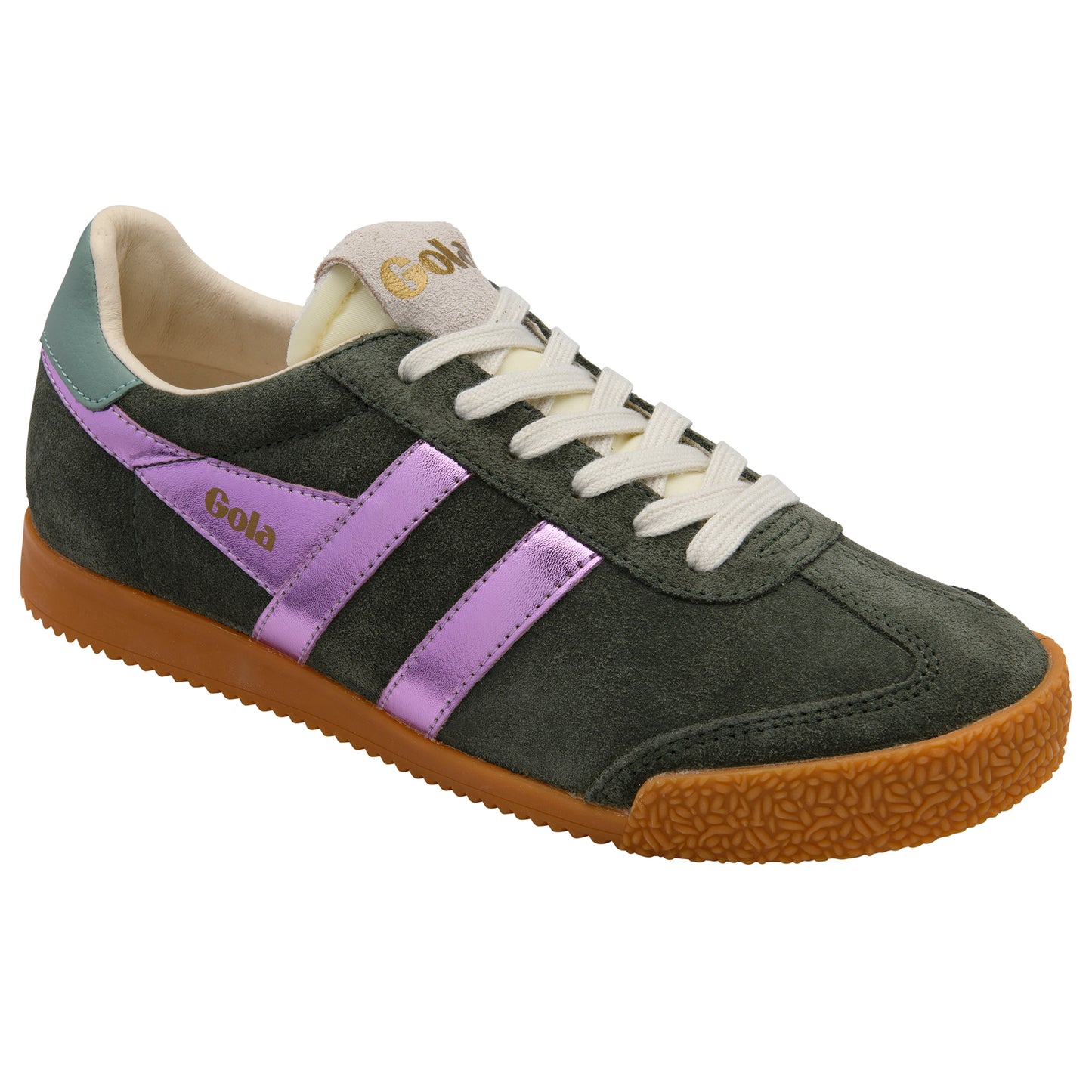 Gola Elan Glitz Dark Khaki/Lilac/Green Mist Trainers