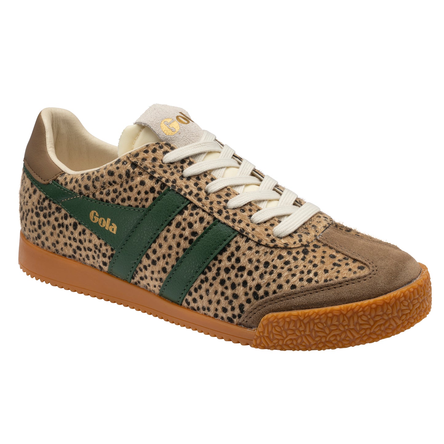 Gola Elan Savanna Tan Cheetah/Tobacco/Evergreen Trainers