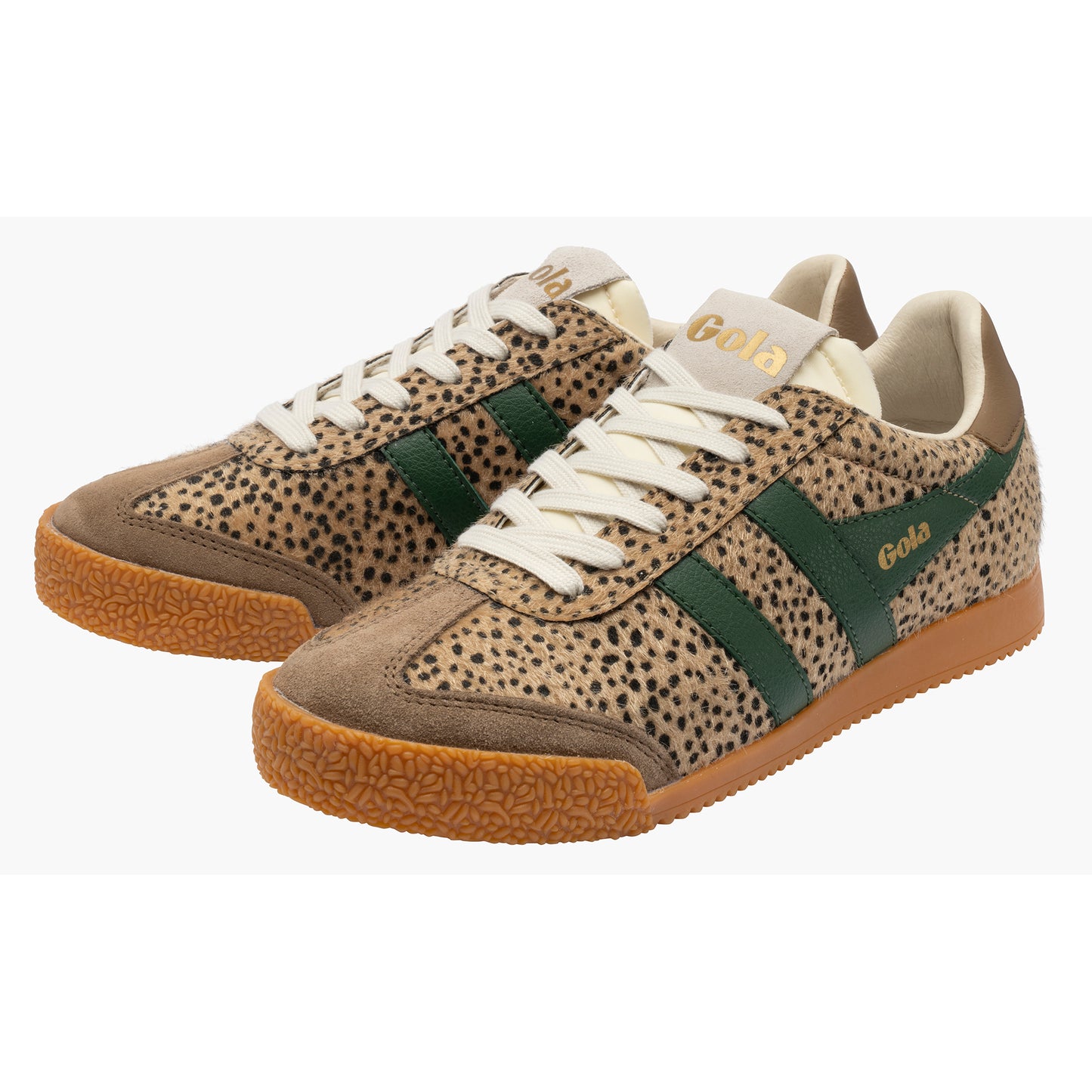 Gola Elan Savanna Tan Cheetah/Tobacco/Evergreen Trainers