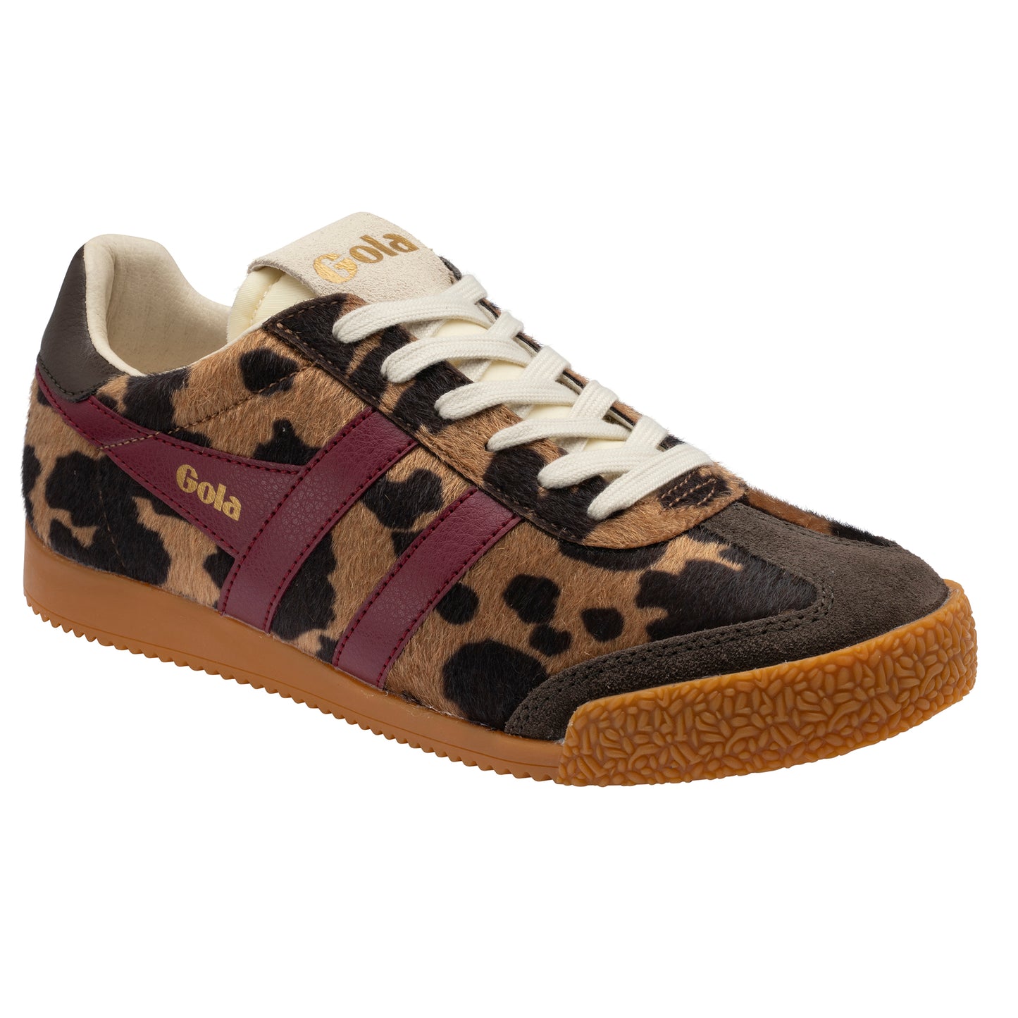 Gola Elan Savanna Tan Cow/Cerise/Mocha Trainers