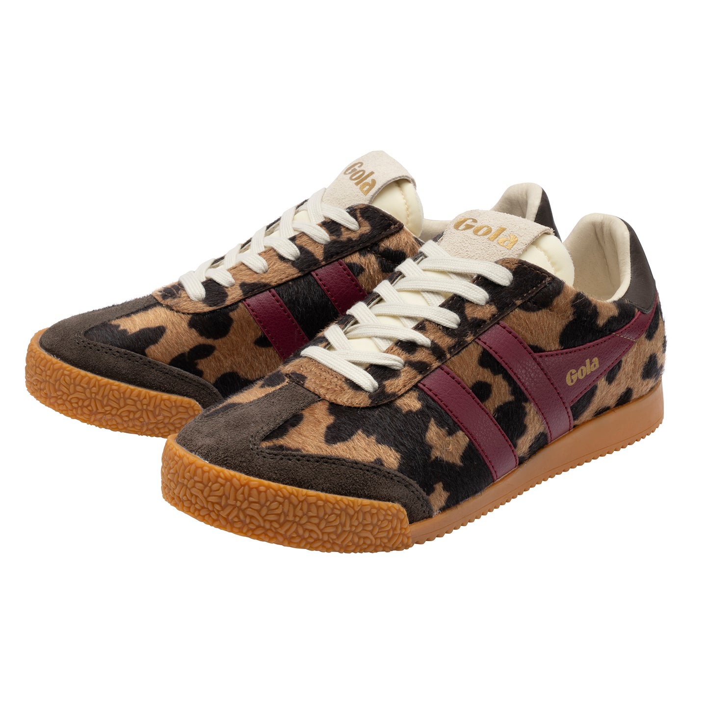 Gola Elan Savanna Tan Cow/Cerise/Mocha Trainers
