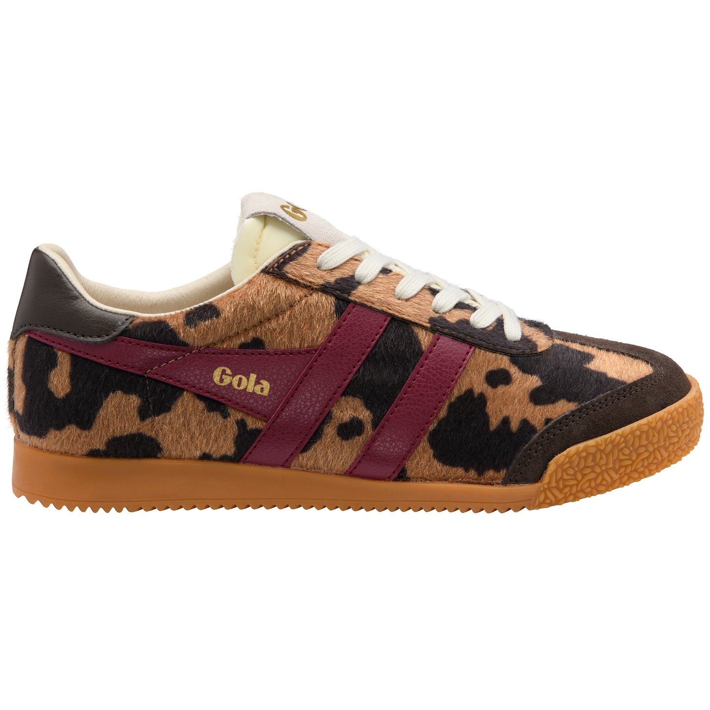 Gola Elan Savanna Tan Cow/Cerise/Mocha Trainers
