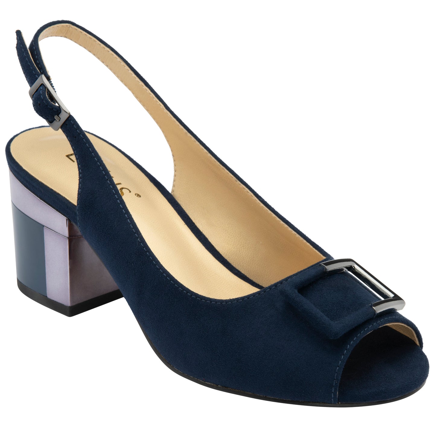 Lotus Elena Navy Microfibre Shoe