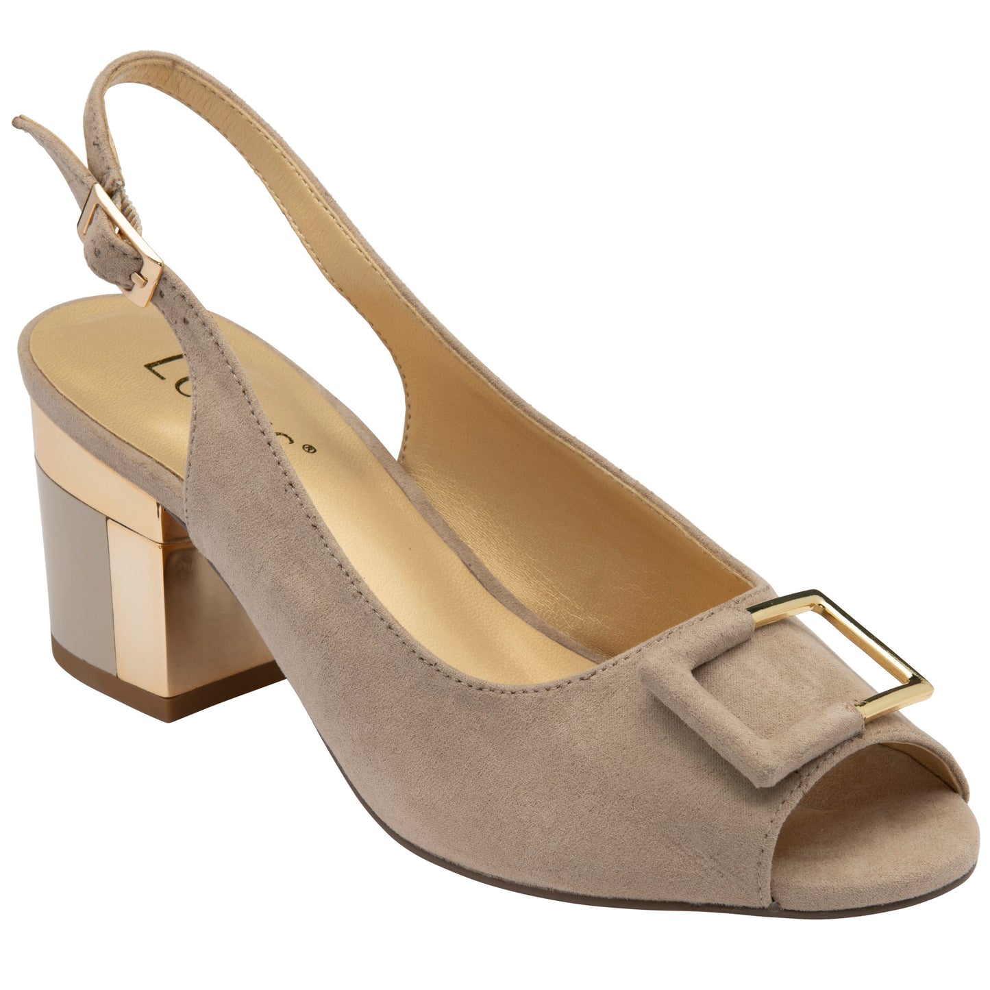 Lotus Elena Taupe Microfibre Shoe