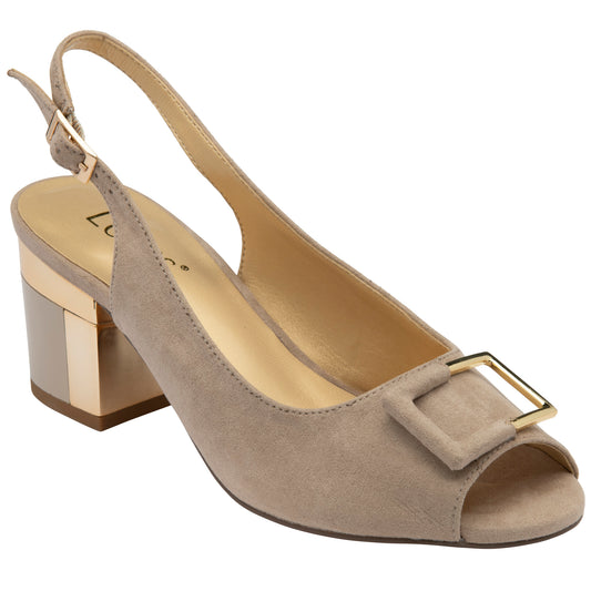 Lotus Elena Taupe Microfibre Shoe