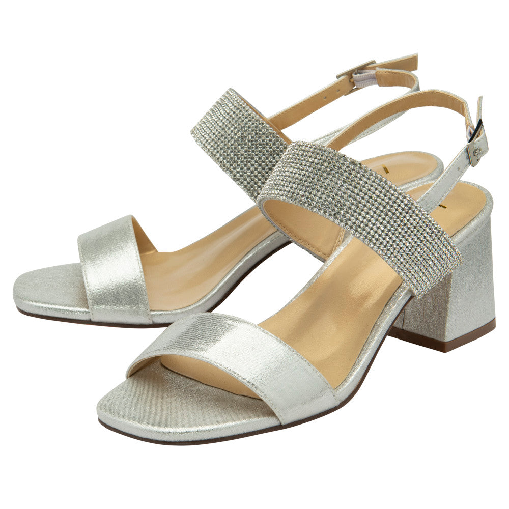 Lotus Elisena Silver/Diamante Casual Shoes