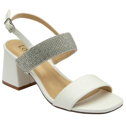 Lotus Elisena White/Diamante Casual Shoes