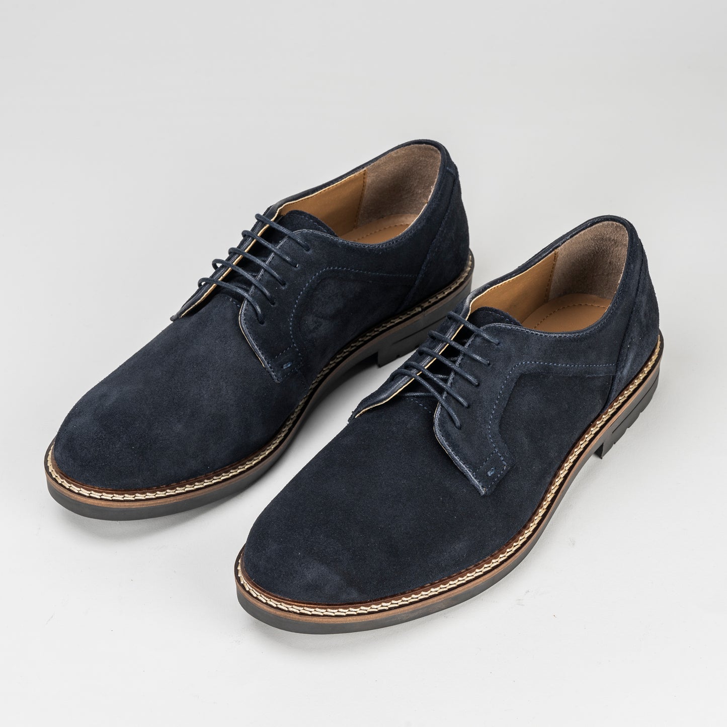 Sloane Elliot Navy Suede Lace Up Shoes