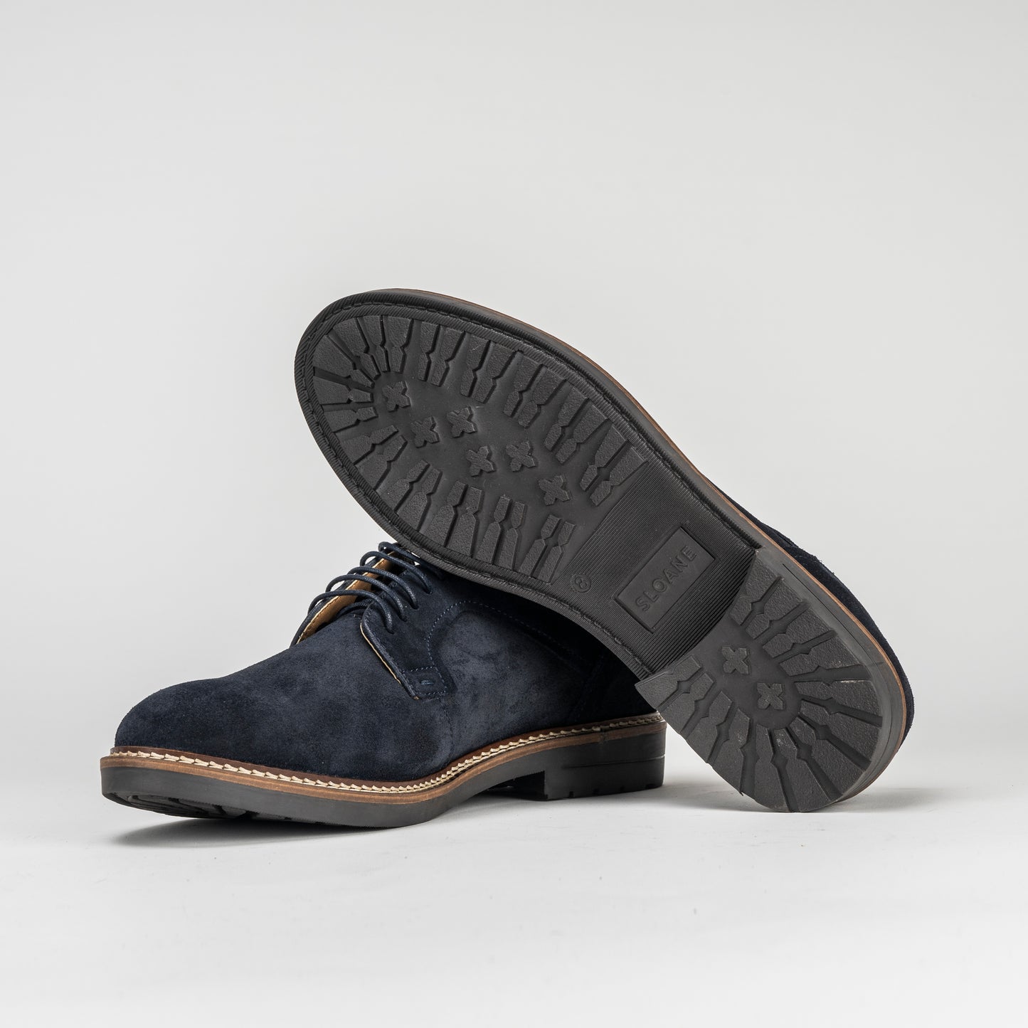 Sloane Elliot Navy Suede Lace Up Shoes