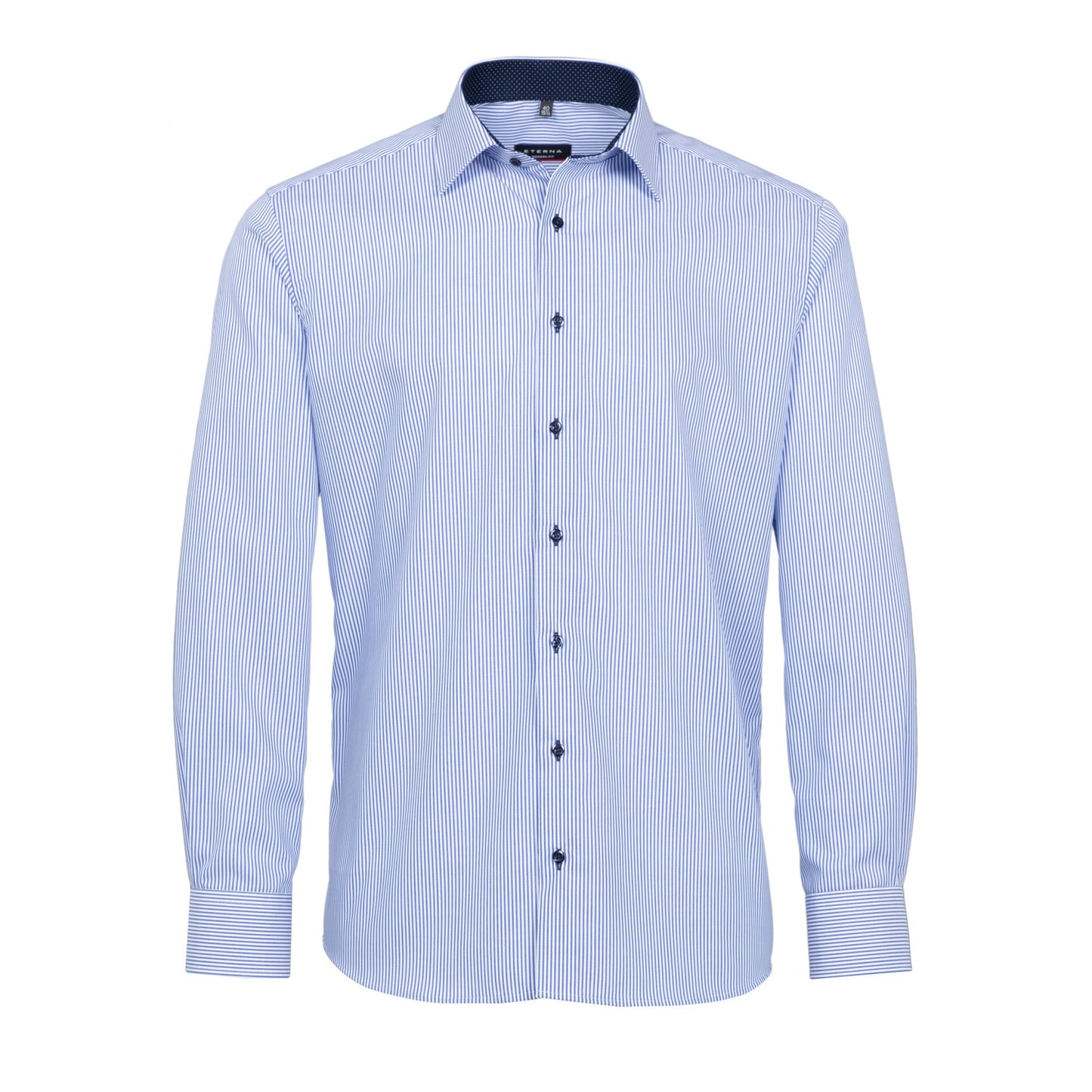 Eterna 8992 16 X14P Blue And White Stripe Modern Fit Shirt