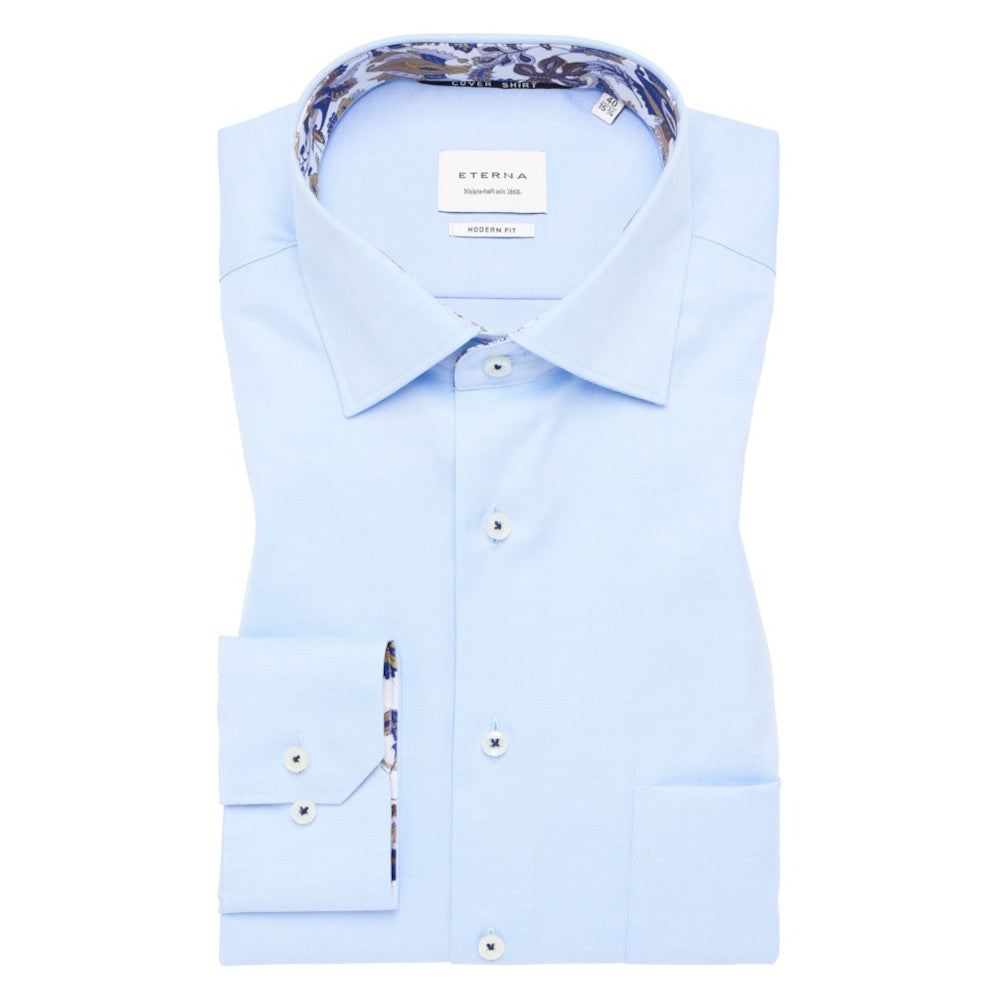 Eterna 8224 10 X687 Blue Modern Fit Shirt