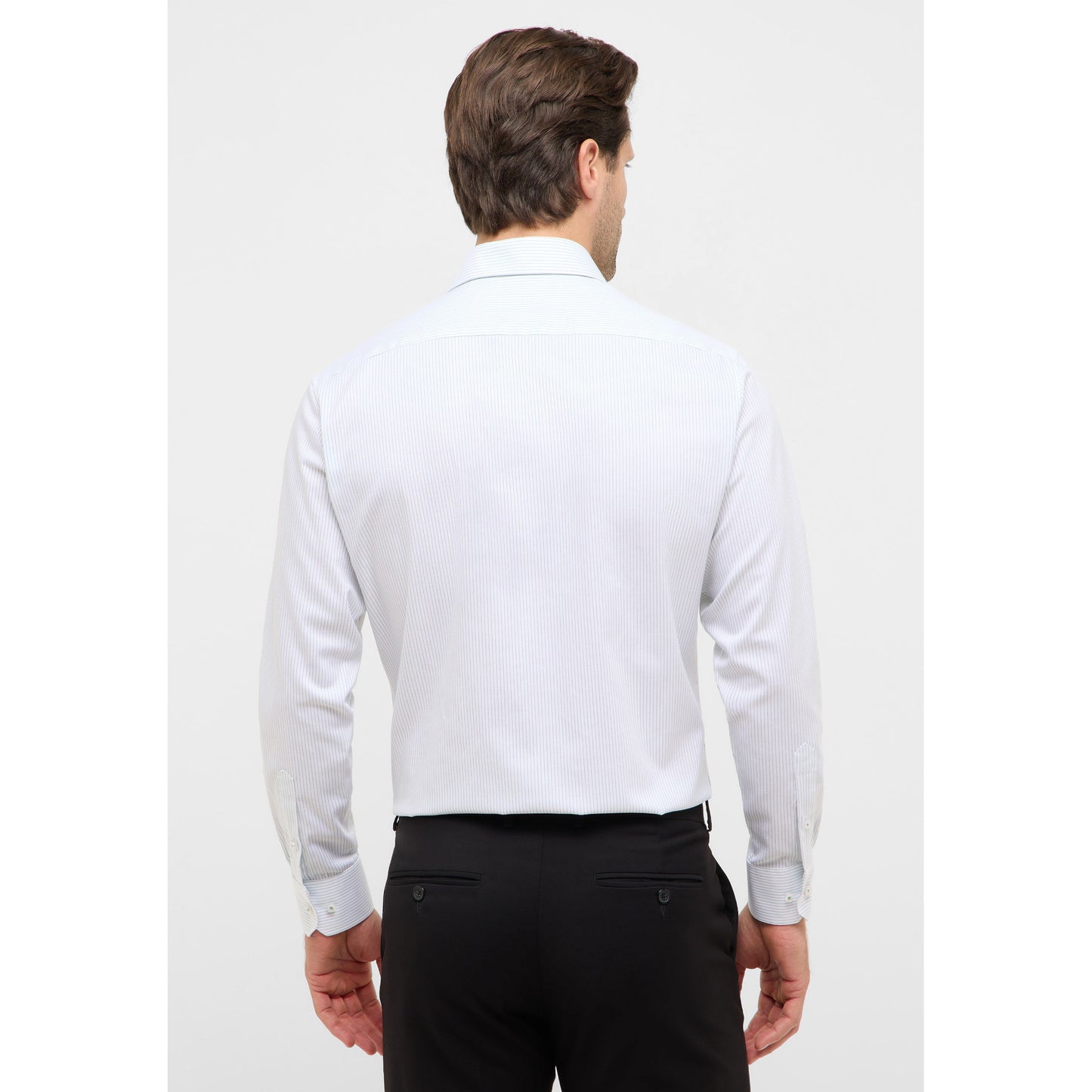 Eterna 1396 40 X19K White Green Modern Fit Shirt