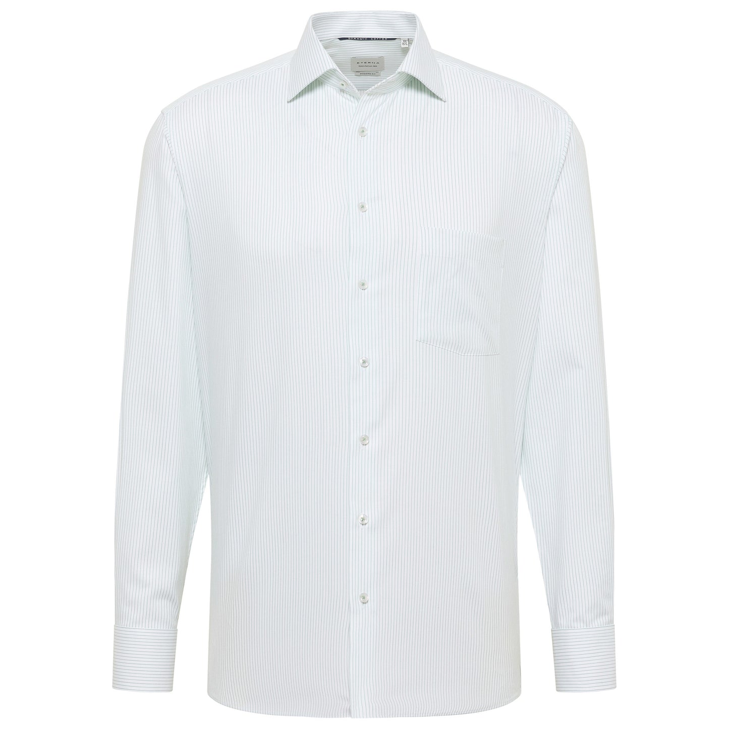 Eterna 1396 40 X19K White Green Modern Fit Shirt