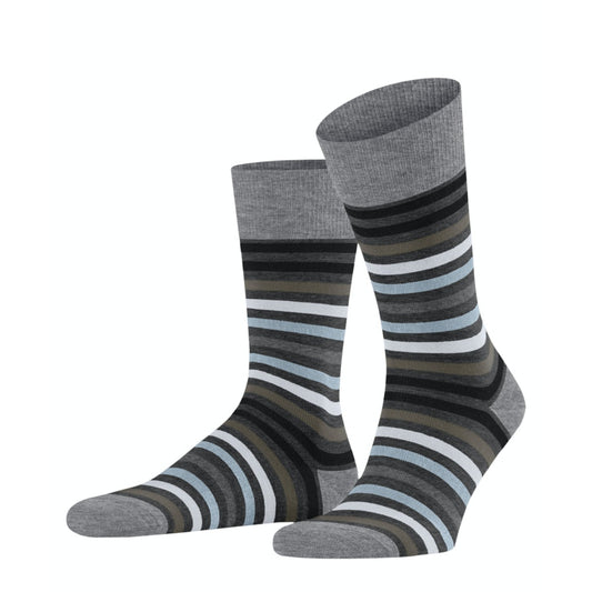 Falke 13279 3180 Tinted Stripe Asphalt Mel Socks