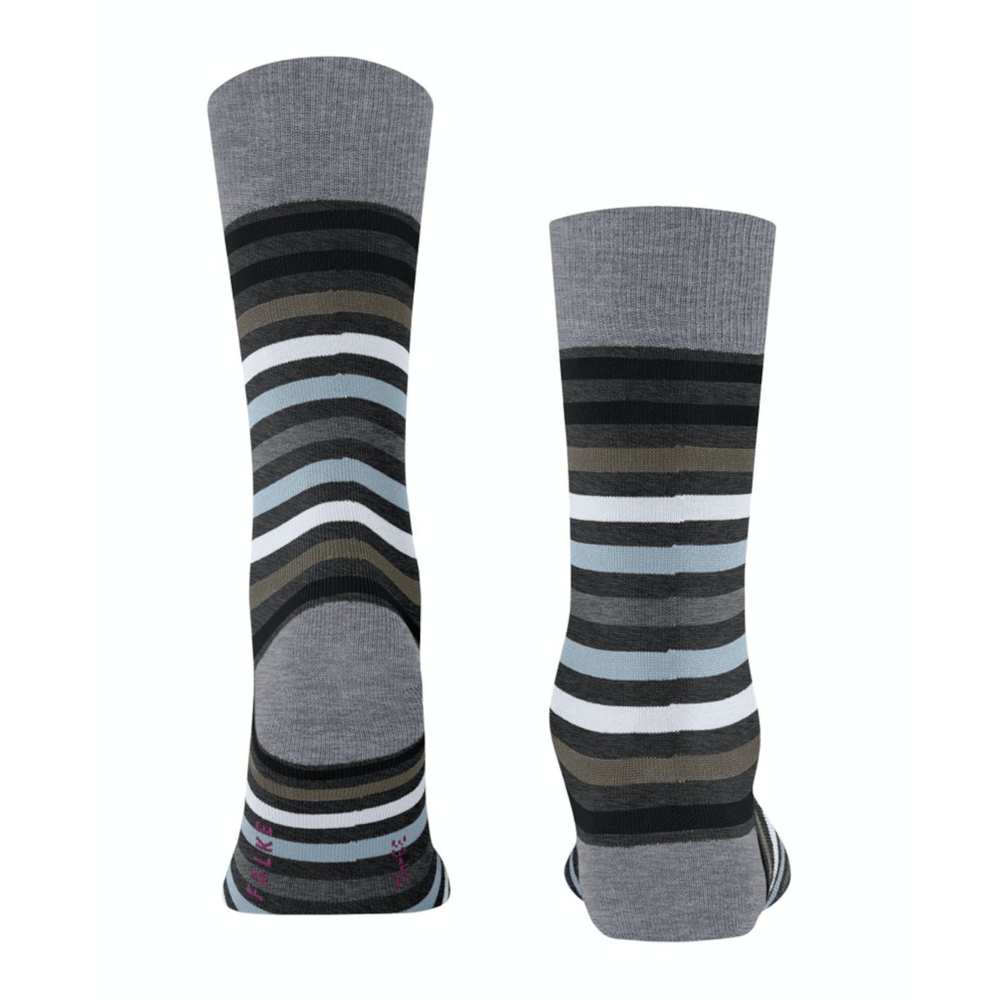 Falke 13279 3180 Tinted Stripe Asphalt Mel Socks