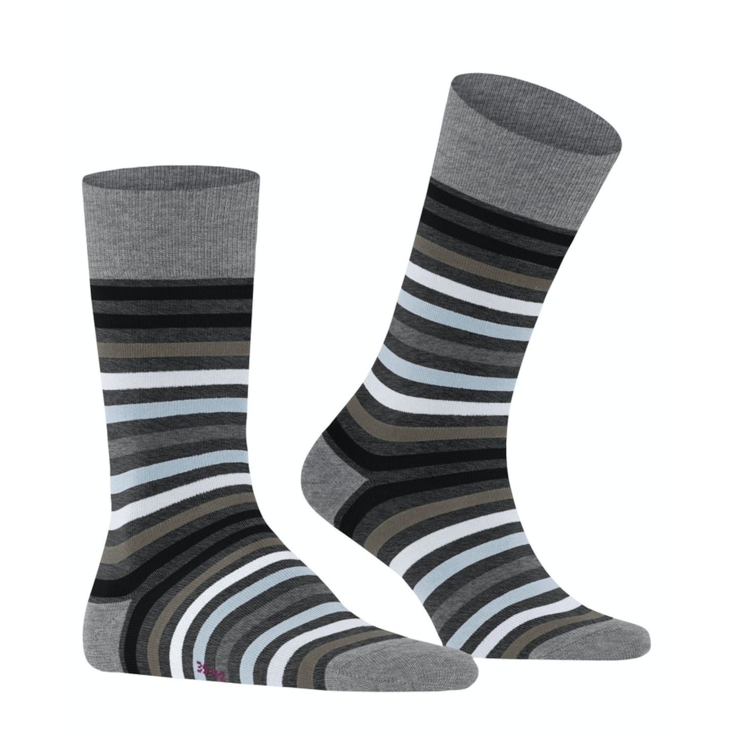 Falke 13279 3180 Tinted Stripe Asphalt Mel Socks