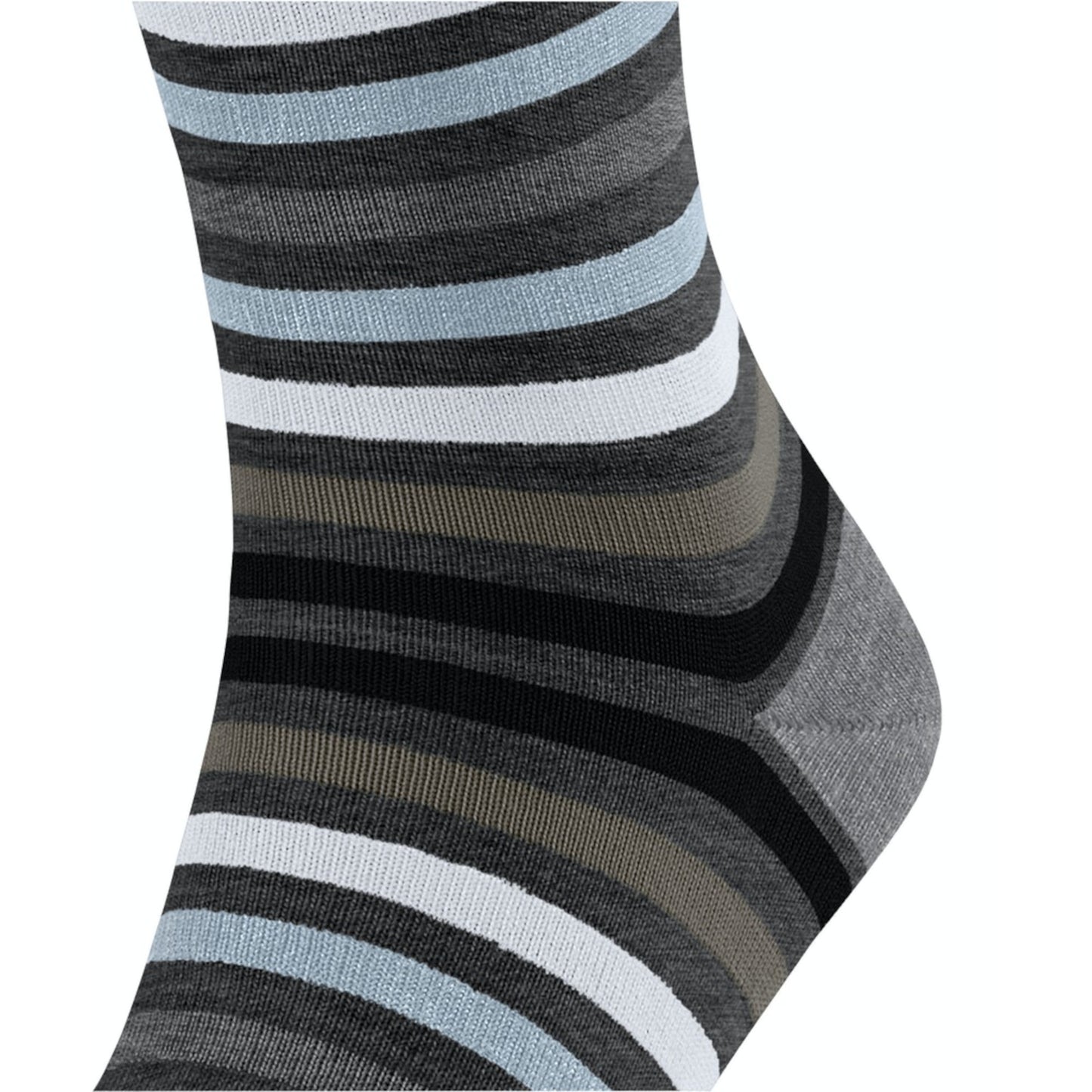 Falke 13279 3180 Tinted Stripe Asphalt Mel Socks