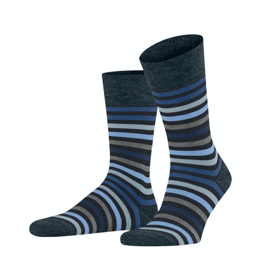 Falke 13279 6371 Tinted Stripe Dark Navy Socks