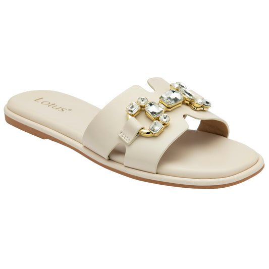 Lotus Fano White Sandals