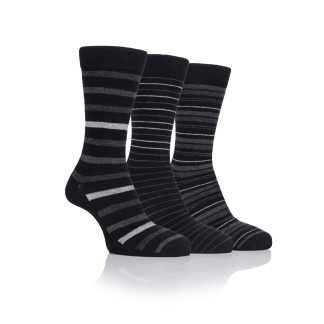 Farah Black Stripe Sock 3 Pack