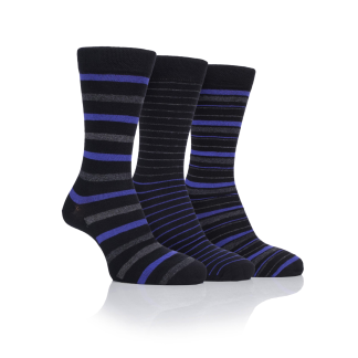 Farah Black/Purple Stripe Sock 3 Pack