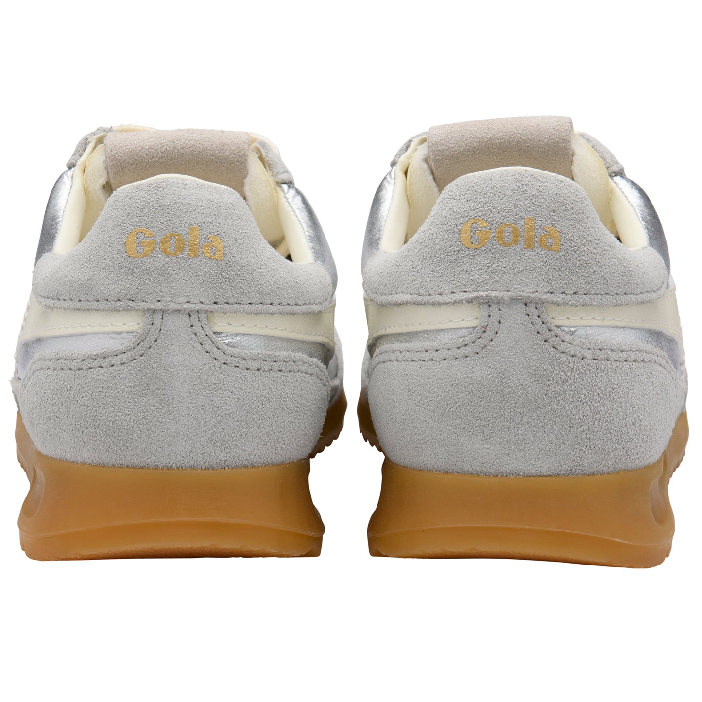 Gola Firefly Metallic Silver/Off White Trainers