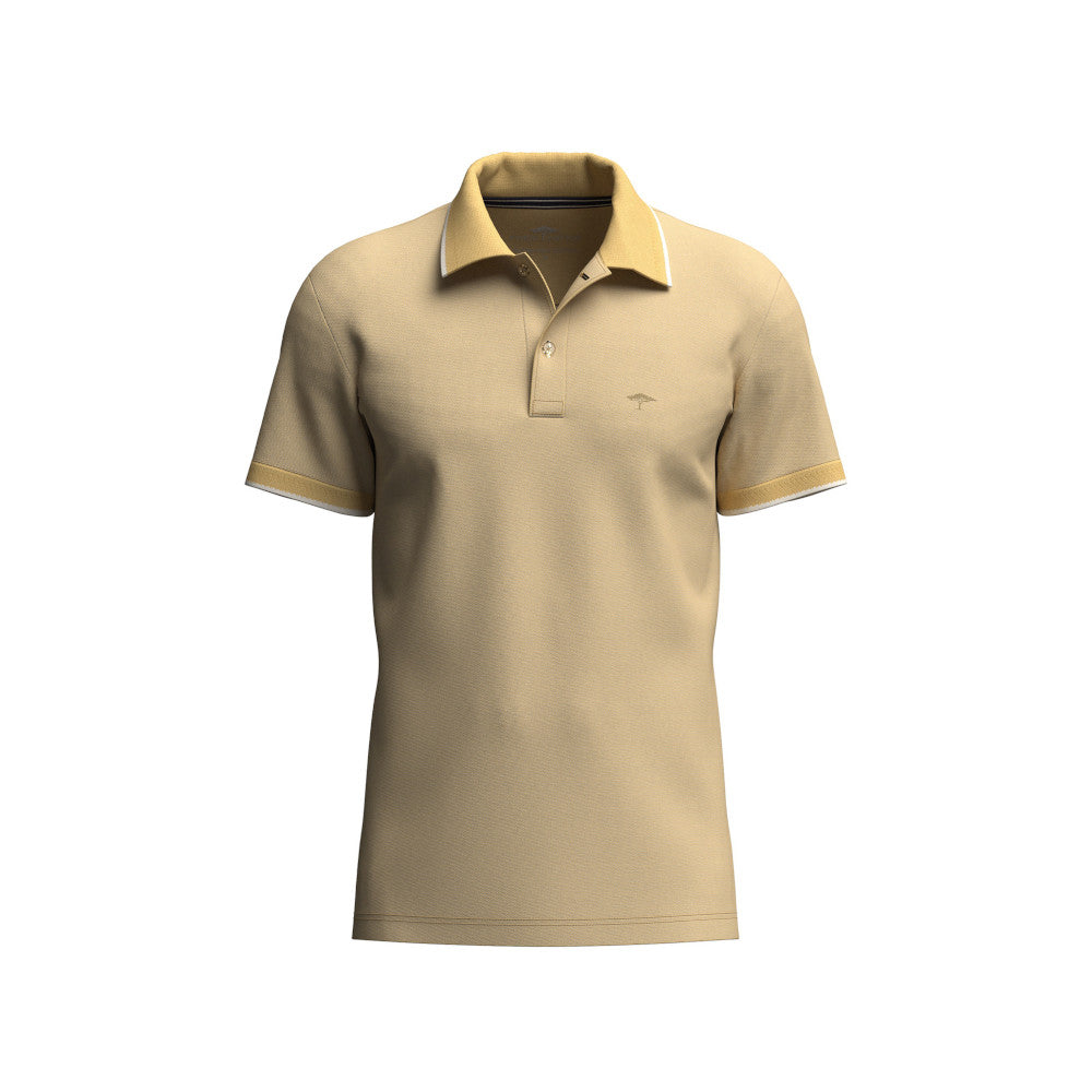 Fynch Hatton 1603 1904 113 Pale Yellow Two Tone Polo Shirt