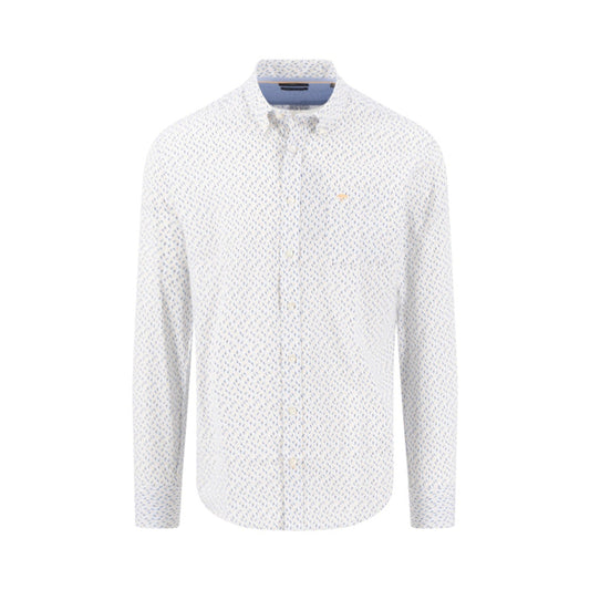Fynch Hatton 1613 5110 212 Tangerine Combi Print Casual Shirt