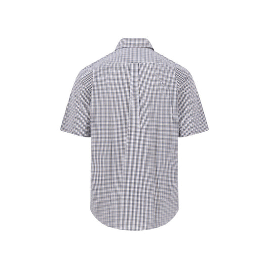 Fynch Hatton 1613 5121 212 Tangerine Combi Check Short Sleeve Casual Shirt