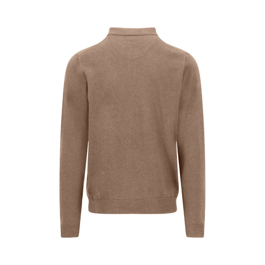 Fynch Hatton 1613 242 213 Affogato Long Sleeve Superfine Polo Shirt