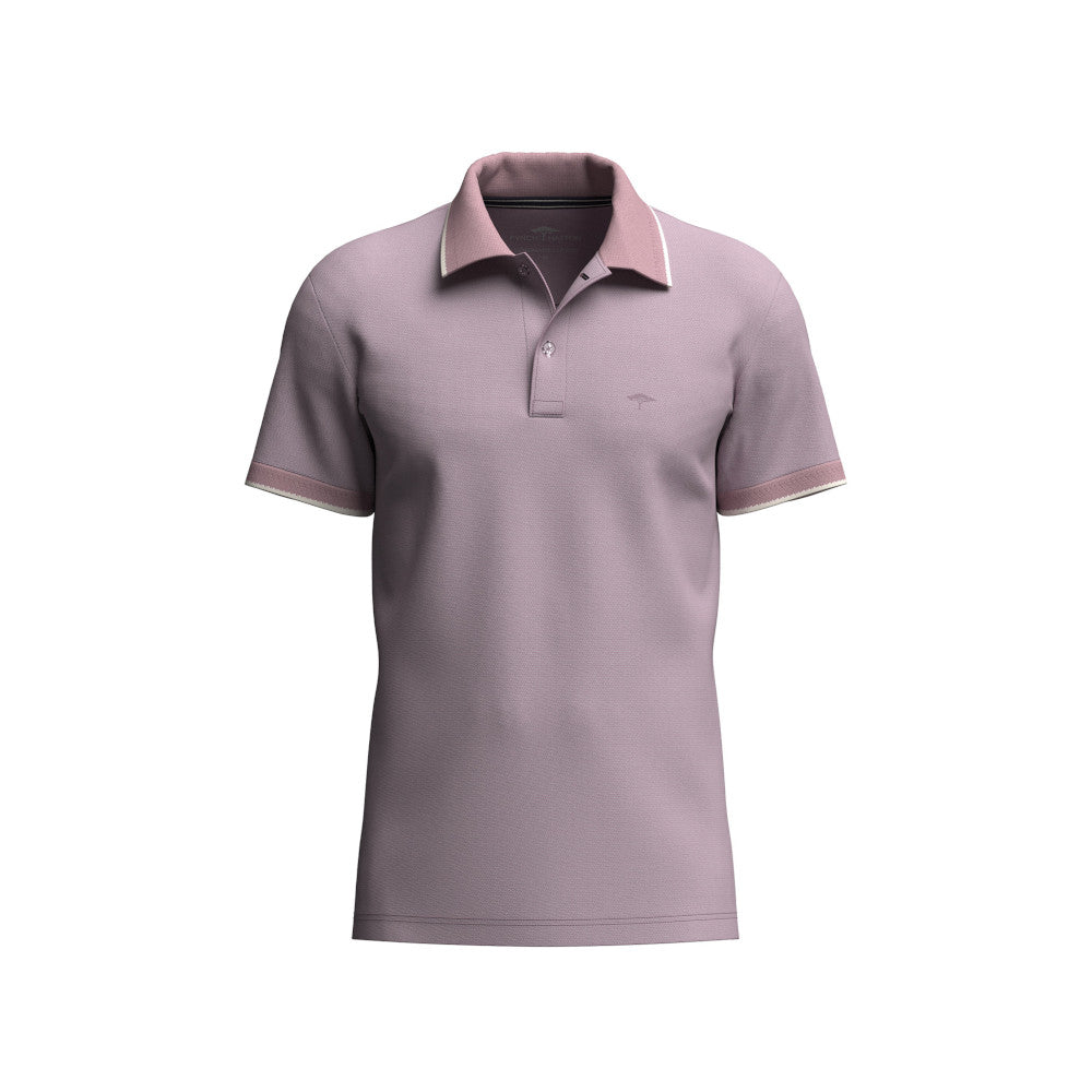 Fynch Hatton 1603 1904 464 Magnolia Two Tone Polo Shirt
