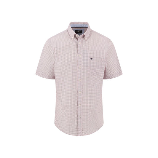 Fynch Hatton 1603 6121 464 Magnolia Minimal Print Short Sleeve Casual Shirt