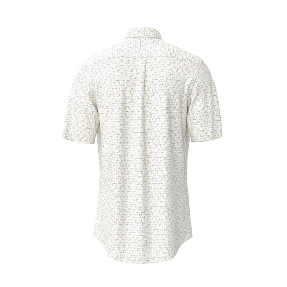 Fynch Hatton 1603 8341 464 Magnolia Graphic Print Short Sleeve Casual Shirt
