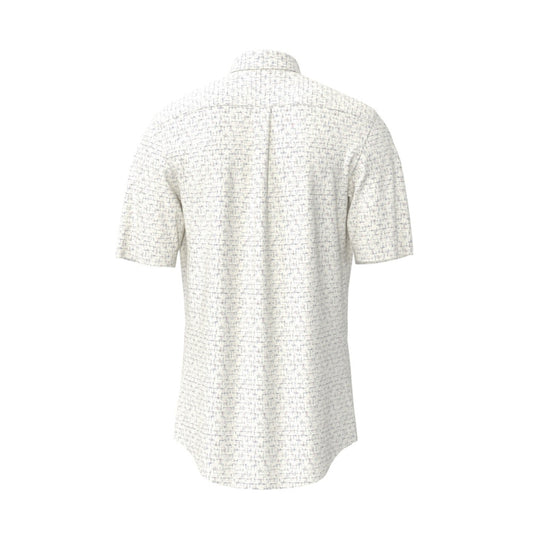Fynch Hatton 1603 8341 464 Magnolia Graphic Print Short Sleeve Casual Shirt
