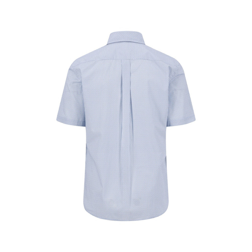 Fynch Hatton 1603 6121 653 New Breeze Minimal Print Short Sleeve Casual Shirt