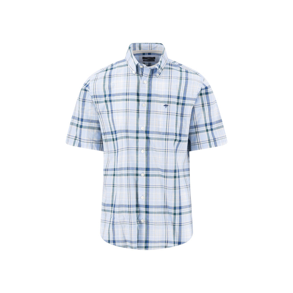 Fynch Hatton 1604 5031 653 New Breeze Check Short Sleeve Casual Shirt