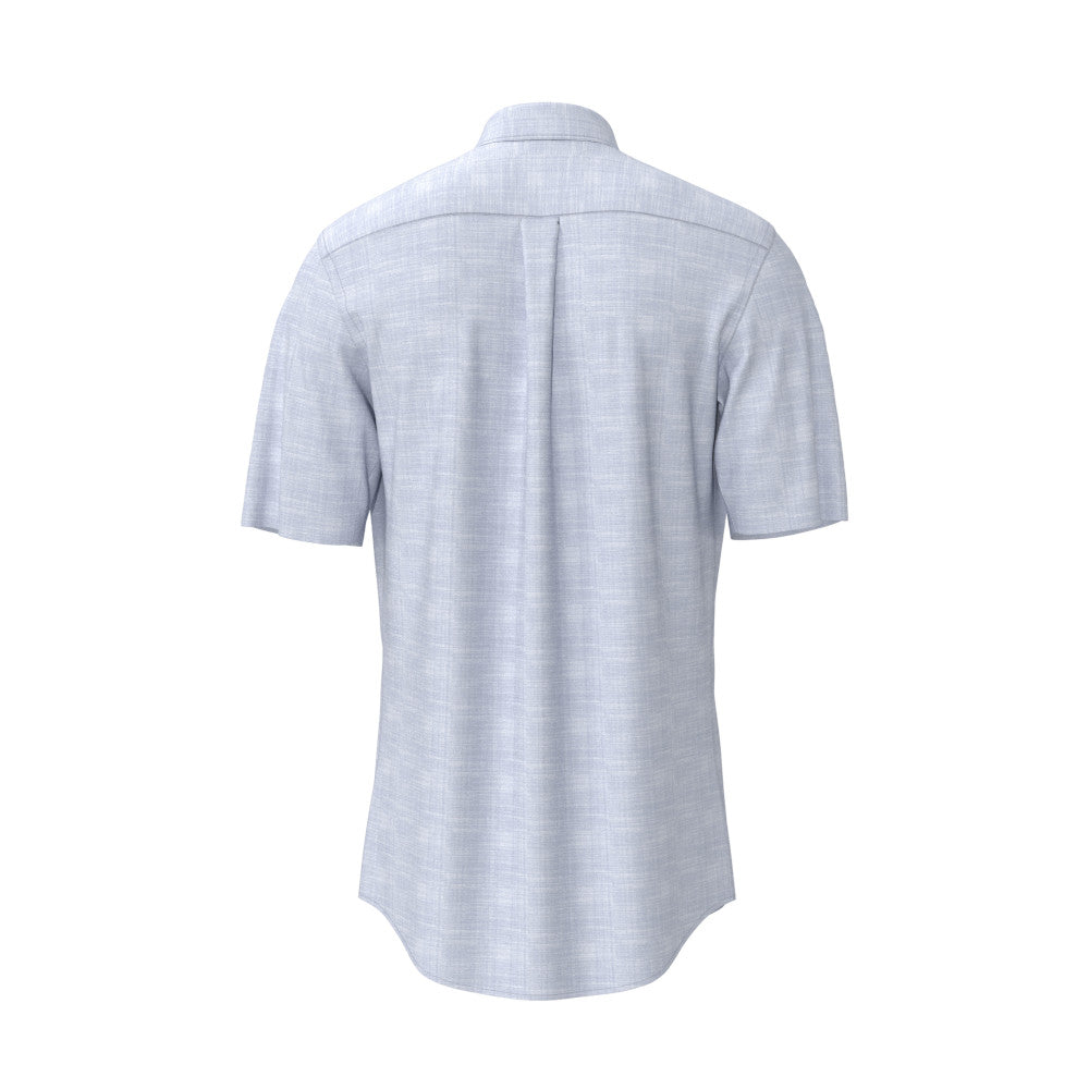 Fynch Hatton 1604 8091 653 New Breeze Solid Slub Short Sleeve Casual Shirt