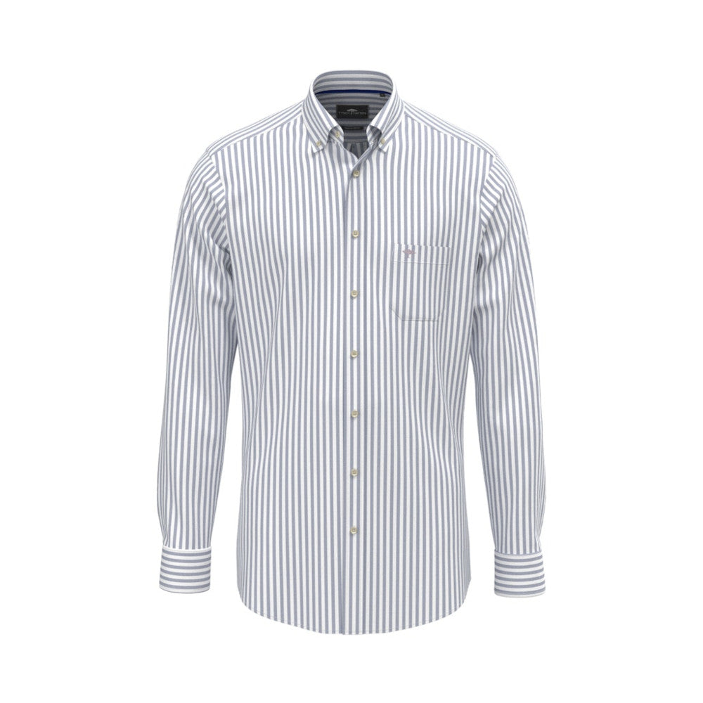 Fynch Hatton 1613 8440 654 Harbor Blue Oxford Stripe Casual Shirt