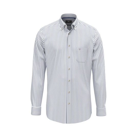 Fynch Hatton 1613 8440 654 Harbor Blue Oxford Stripe Casual Shirt