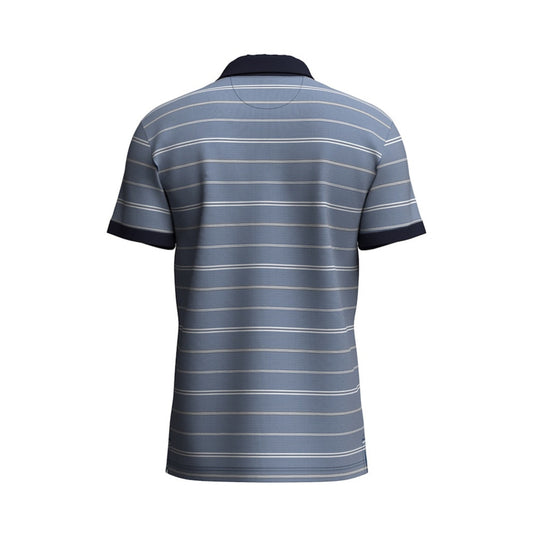 Fynch Hatton 1603 1906 672 Midnight 2 Tone Stripe Polo Shirt