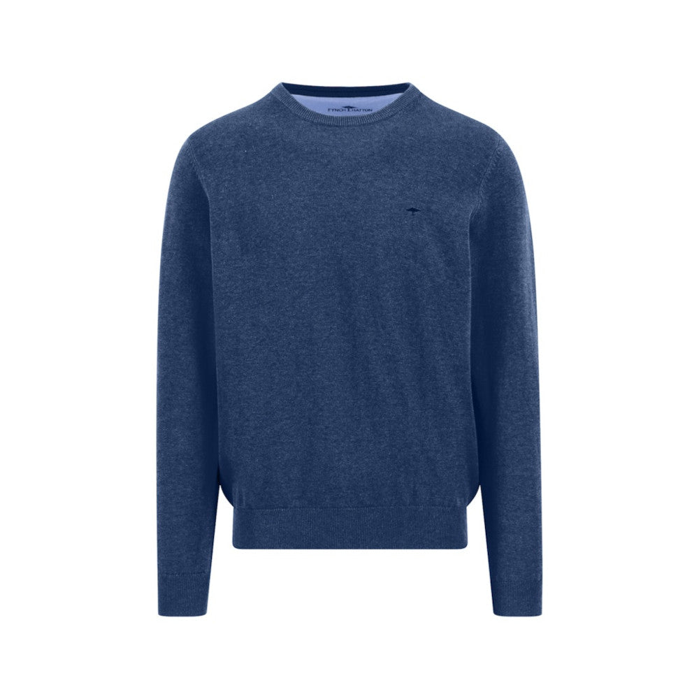 Fynch Hatton 1613 210 672 Midnight Supefine Crew Neck