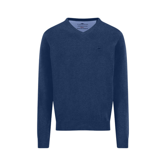Fynch Hatton 1613 211 672 Midnight Superfine V-Neck