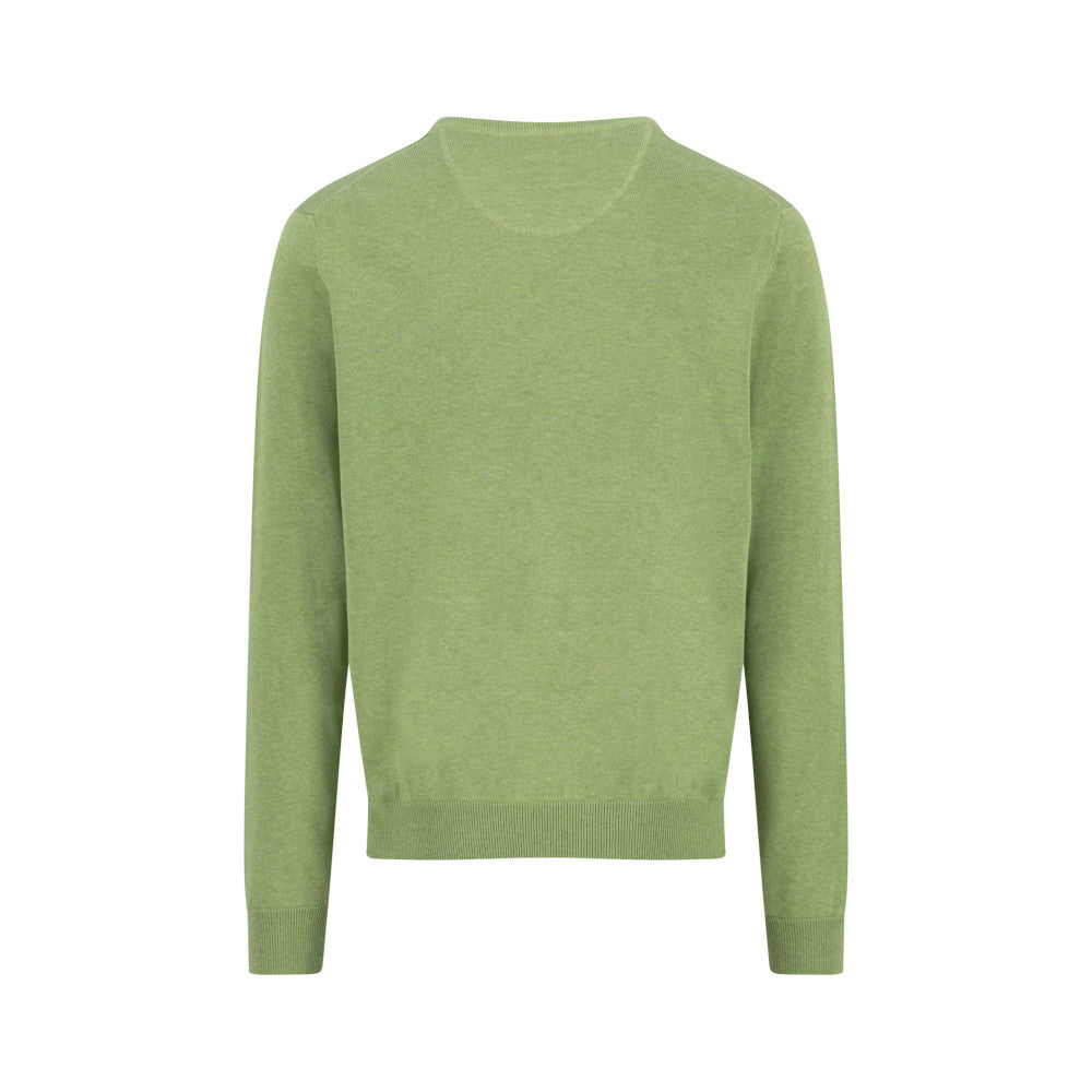 Fynch Hatton 1613 211 740 Avocado Superfine V-Neck