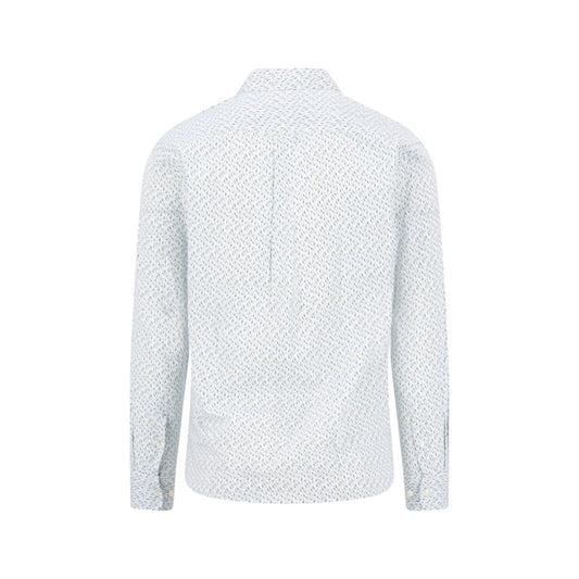 Fynch Hatton 1613 5110 740 Avocado Combi Print Casual Shirt