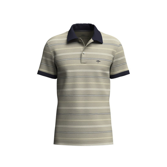 Fynch Hatton 1603 1906 745 Pistachio 2 Tone Stripe Polo Shirt