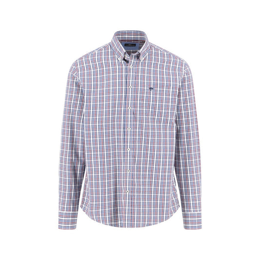Fynch Hatton 1514 5750 368 Deep Merlot Check Long Sleeve Shirt